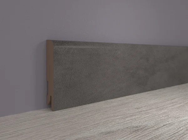 Плинтус MDF Bonkeel 24064 Бетон Лофт Графит (100х16х2400 мм) в Кирове