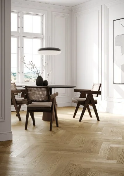 Паркетная доска Quartz Parquet Английская Ёлка Дуб Шампань 33-414 в Кирове