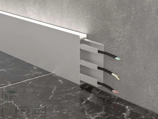 Алюминиевый плинтус Fezard Кабельный ALP-G80-LA Алюминий 80*15*2500 мм в Кирове