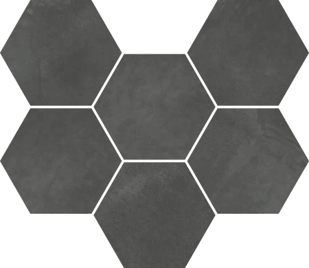 Керамогранит Italon Континуум Петрол Мозаика Гексагон (Натуральная 25х29) в Кирове
