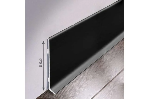 Алюминиевый плинтус Bonkeel ПЛ60 515л Черный (58,5х11,2х2500мм) в Кирове