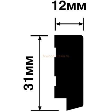 Финишный молдинг LF124B W50 левый декорированный (31х12х2700мм) в Кирове