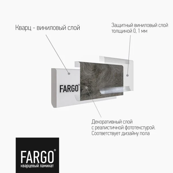Кварцевый плинтус Fargo 81996-10 Дуб Марракеш 80х11х2200 мм в Кирове