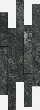 Керамогранит Italon Скайфолл Неро Брик 3D (Патинированная, 28х78) в Кирове