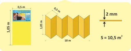 Подложка Солид 2мм гармошка желтая (10.5 м2) в Кирове