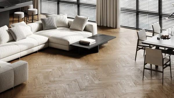 Паркетная доска Quartz Parquet Английская Ёлка Дуб Карельский 33-419 в Кирове