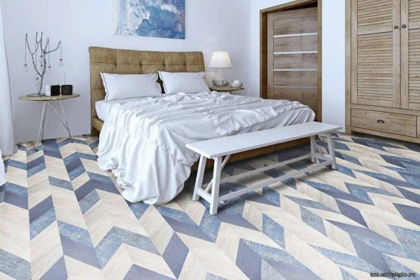 Пробковое покрытие CorkStyle Chevron Blue (1235*305*6 мм) HC в Кирове