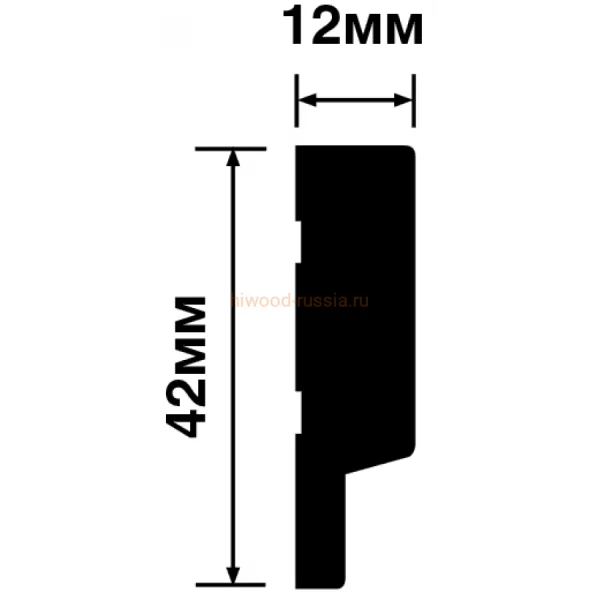 Финишный молдинг LF124A W36 правый декорированный (42х12х2700мм) в Кирове