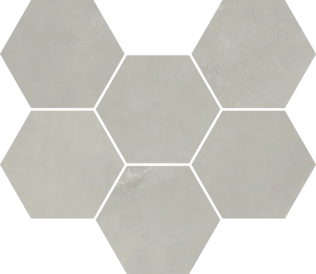 Керамогранит Italon Континуум Сильвер Мозаика Гексагон (Натуральная 25х29) в Кирове