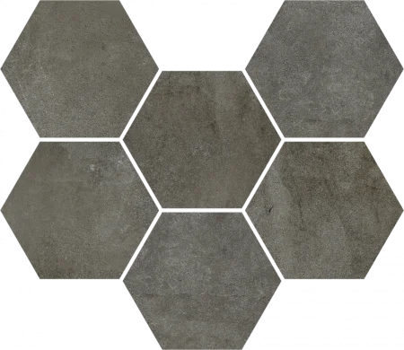 Керамогранит Coliseum Экспо Дарк Мозаика Гексагон (Натуральная, 25х29) в Кирове