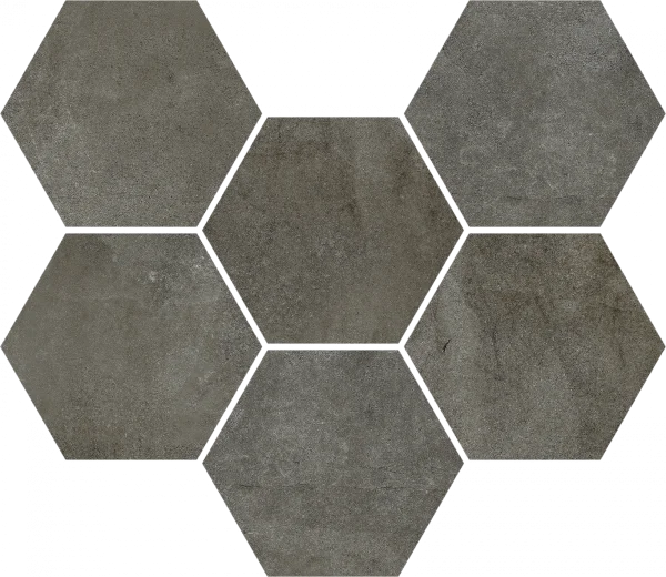 Керамогранит Coliseum Экспо Дарк Мозаика Гексагон (Натуральная, 25х29) в Кирове
