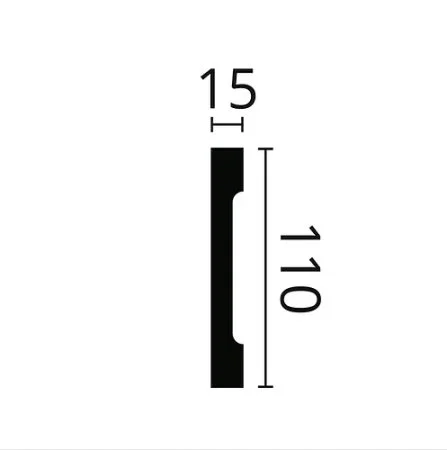 Плинтус NMC Wallstyl FD2S (110х15х2000 мм) в Кирове