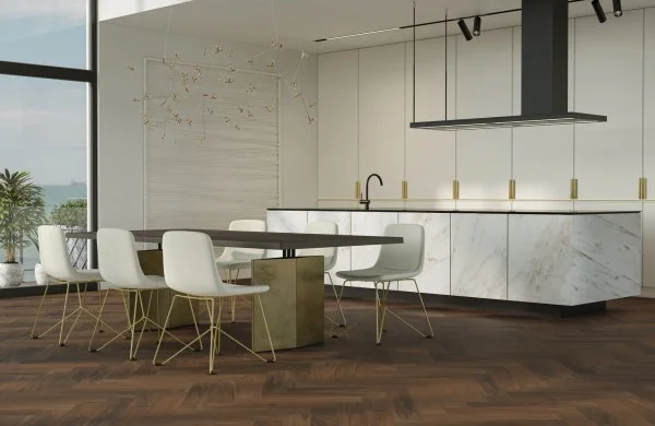 Паркетная доска Quartz Parquet Английская Ёлка Орех Американский 33-400-29 в Кирове