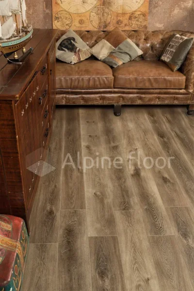 Кварц-виниловая плитка Alpine Floor Premium XL Дуб Коричневый ЕСО 7-9, 8 мм. 43 класс в Кирове