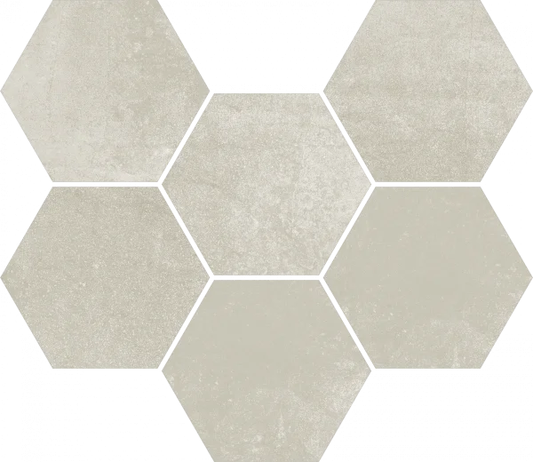 Керамогранит Coliseum Экспо Уайт Мозаика Гексагон (Натуральная, 25х29) в Кирове