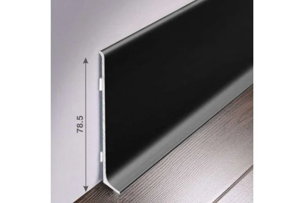 Алюминиевый плинтус Bonkeel ПЛ80 515л Черный (78,5х11,2х2500мм) в Кирове