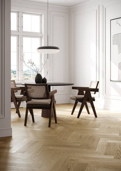 Паркетная доска Quartz Parquet Английская Ёлка Дуб Шампань 33-414 в Кирове