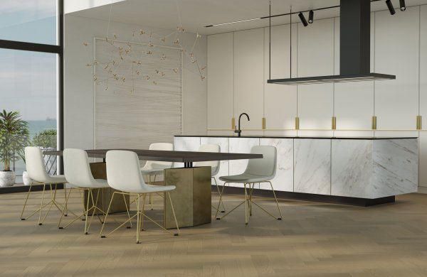 Паркетная доска Quartz Parquet Английская Ёлка Дуб Шампань 33-414 в Кирове